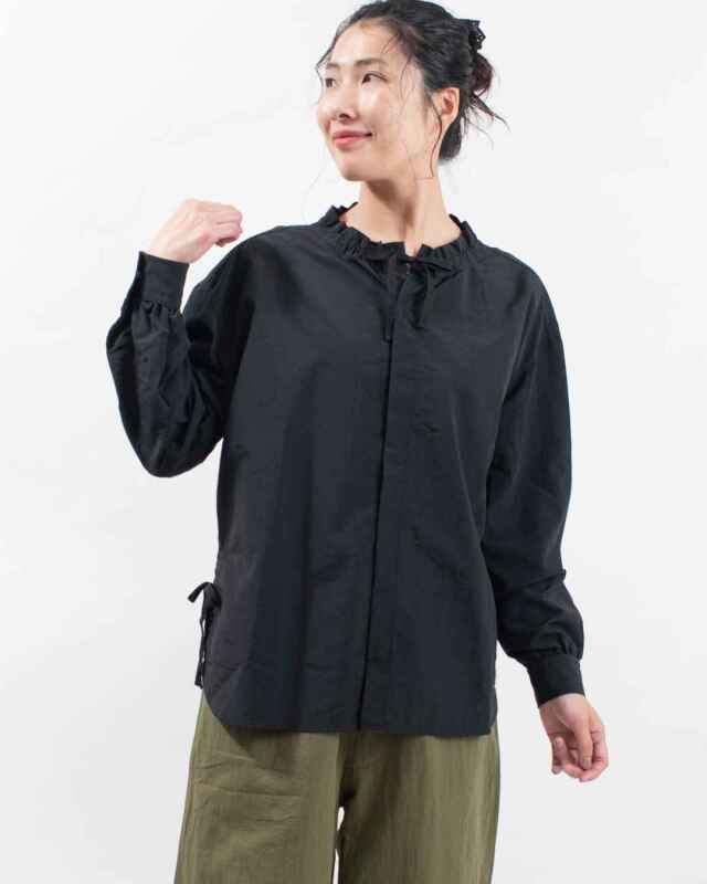 KF252TW00012 KIFFE RUFFLE COLLAR MILITARY SHIRT