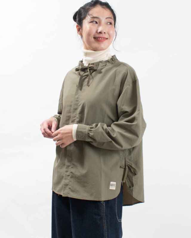 KF252TW00012 KIFFE RUFFLE COLLAR MILITARY SHIRT