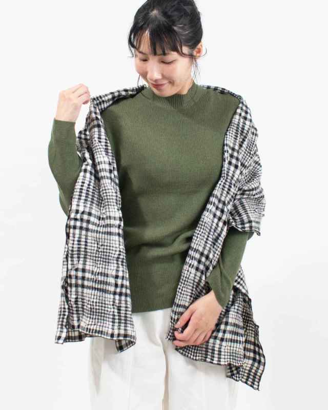 prit ウールコットンチェックストール｜ナチュラルファッション