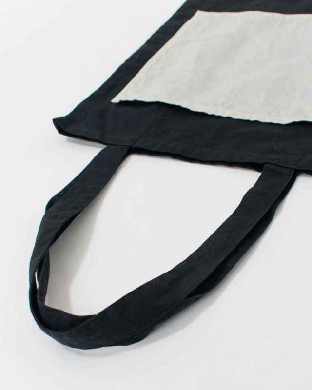 P01601  prit オックス×40/1リネン箔プリントビッグポケットトート