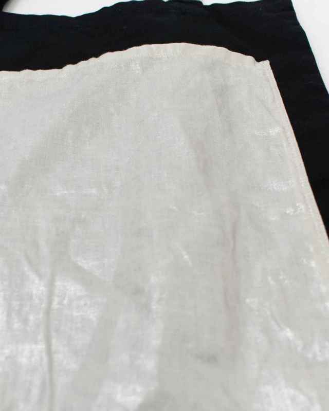 P01601  prit オックス×40/1リネン箔プリントビッグポケットトート