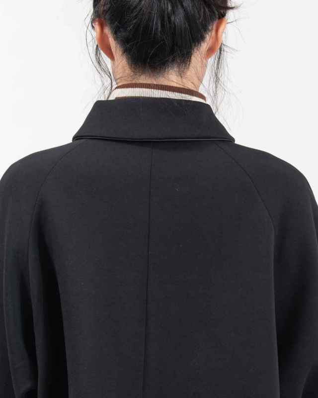 P60601 prit 40/1ダンボールニット×マルーデコットンコンパクトウェザー リバーシブルステンカラーコート