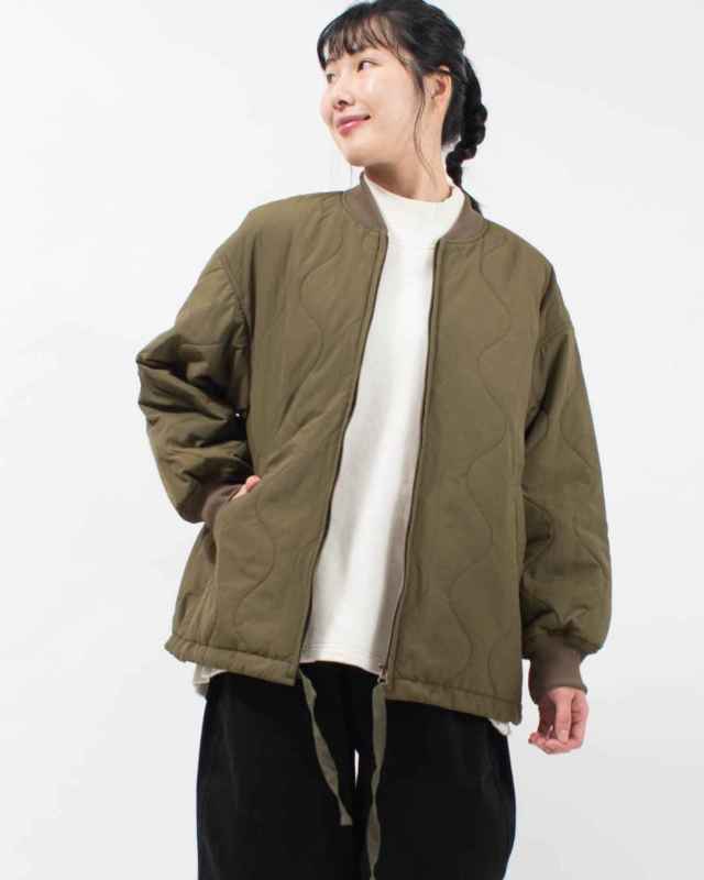 P60602 prit ナイロンタッサーオニオンキルト ZIPショートブルゾン