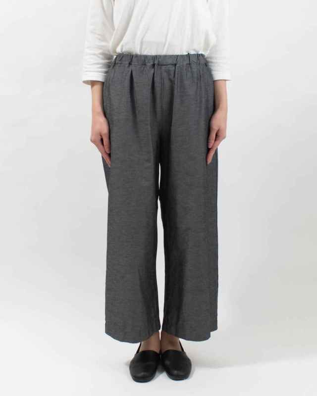 P71631 prit 綿麻ストレッチワイドパンツ
