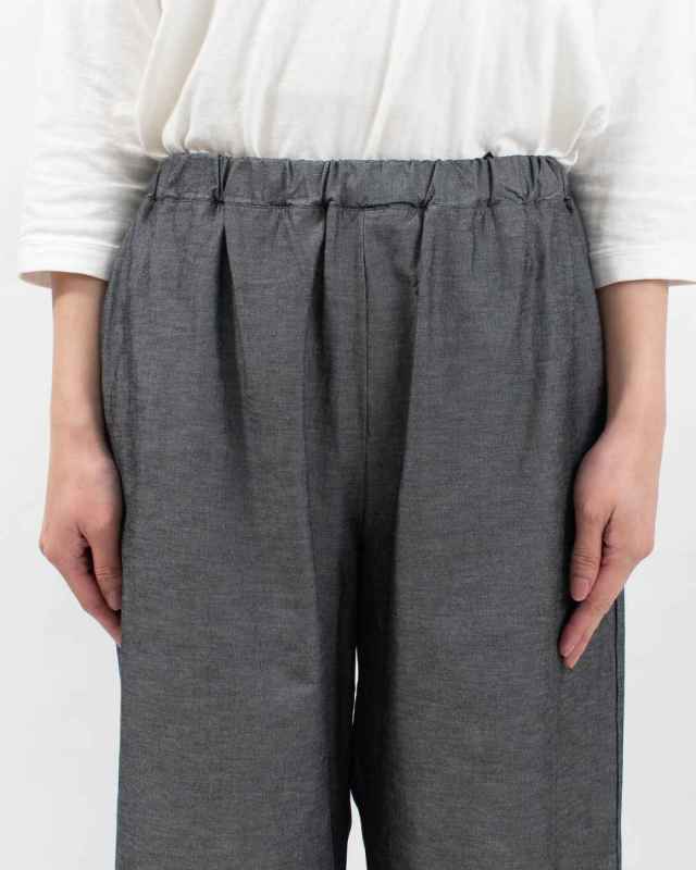 P71631 prit 綿麻ストレッチワイドパンツ