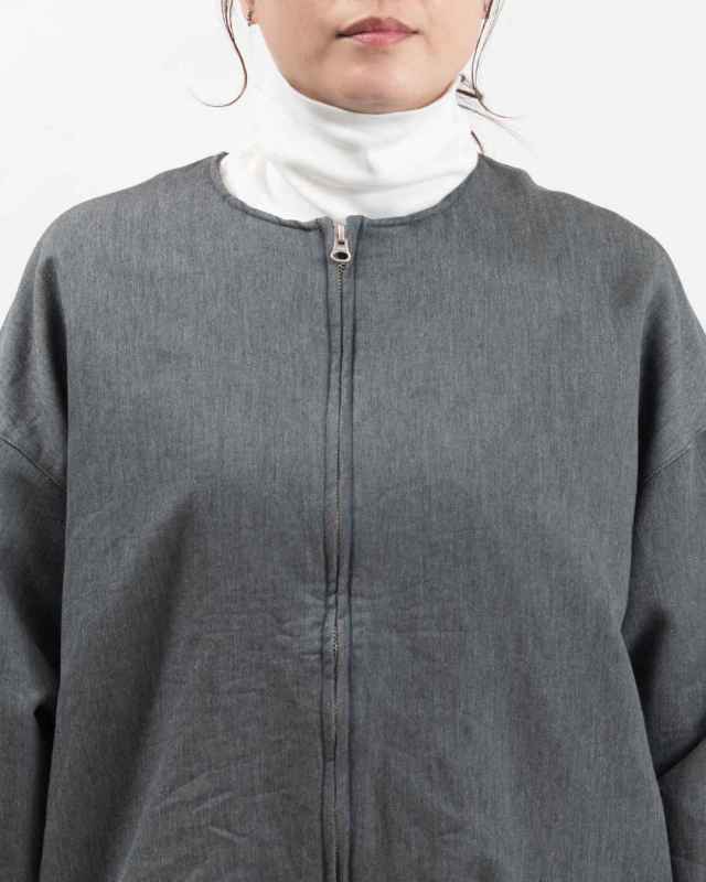 P80602 prit ニットデニム ZIPブルゾン