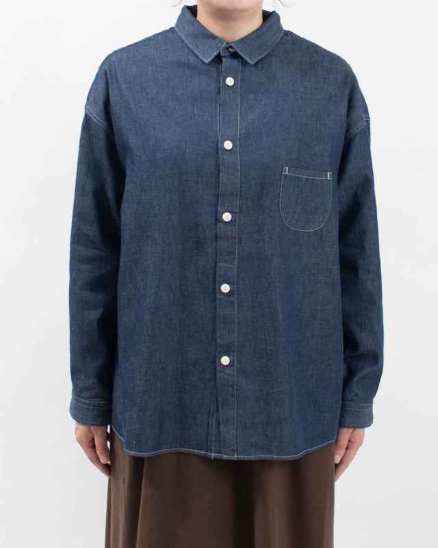 P80644 prit 6ozデニム レギュラーカラーシャツ