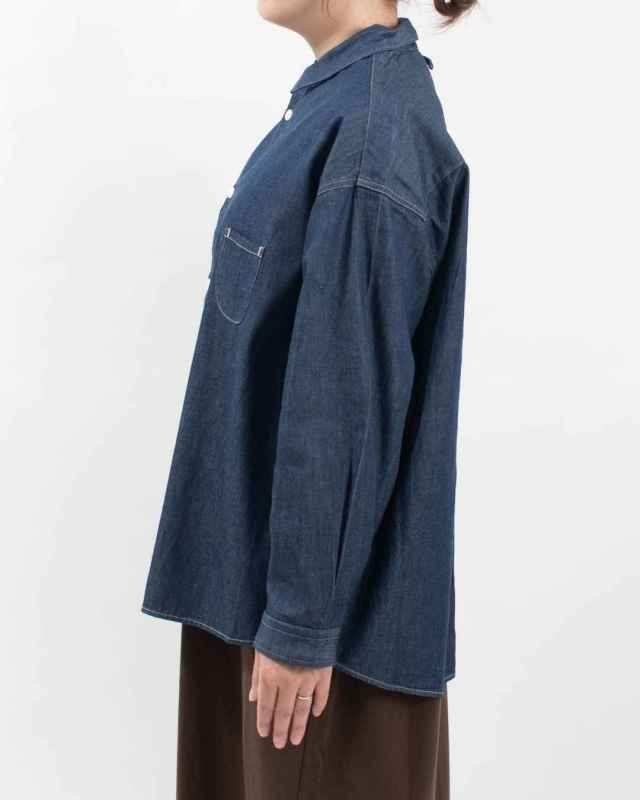 P80644 prit 6ozデニム レギュラーカラーシャツ