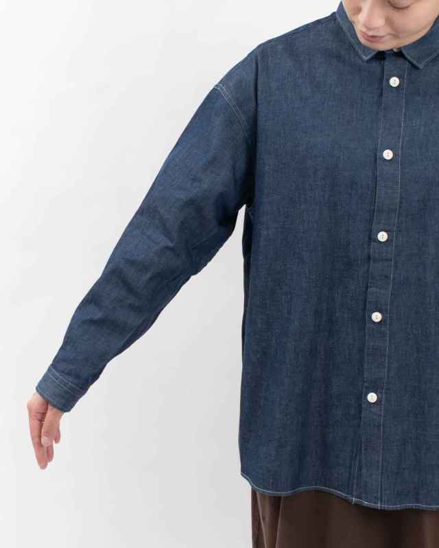 P80644 prit 6ozデニム レギュラーカラーシャツ