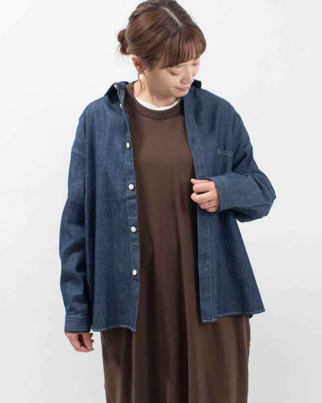 P80644 prit 6ozデニム レギュラーカラーシャツ