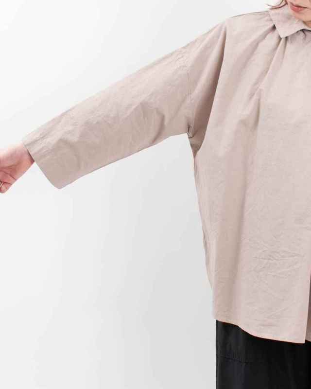 P81515 prit コットンリネンダンプ2wayギャザースモック