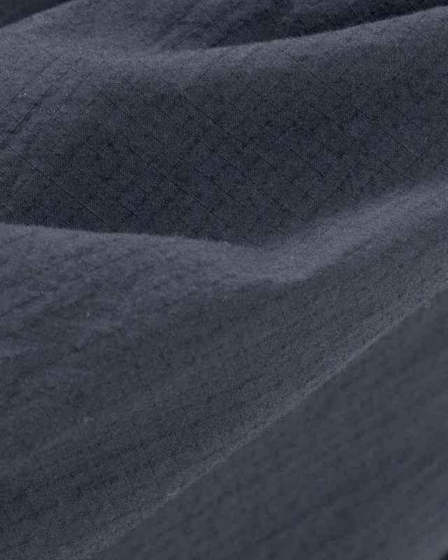 P81521 prit オーガニックミニリップ近江晒加工スタンドカラーコクーンシャツ