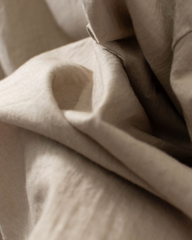 P82620  prit コットンリネンワッシャー中白染め ショートスリーブコクーンチュニック