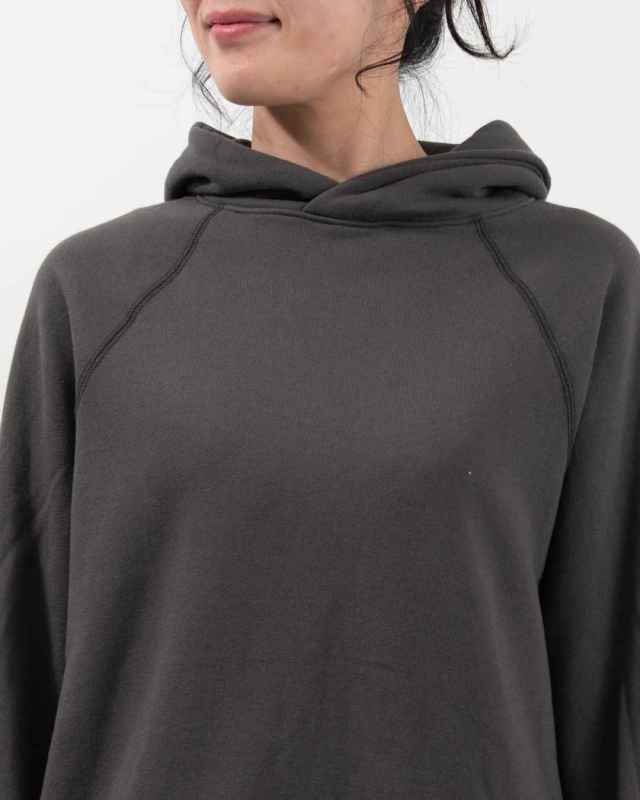 P90644　prit 30/10裏毛起毛ラグランスリーブフードプルオーバー