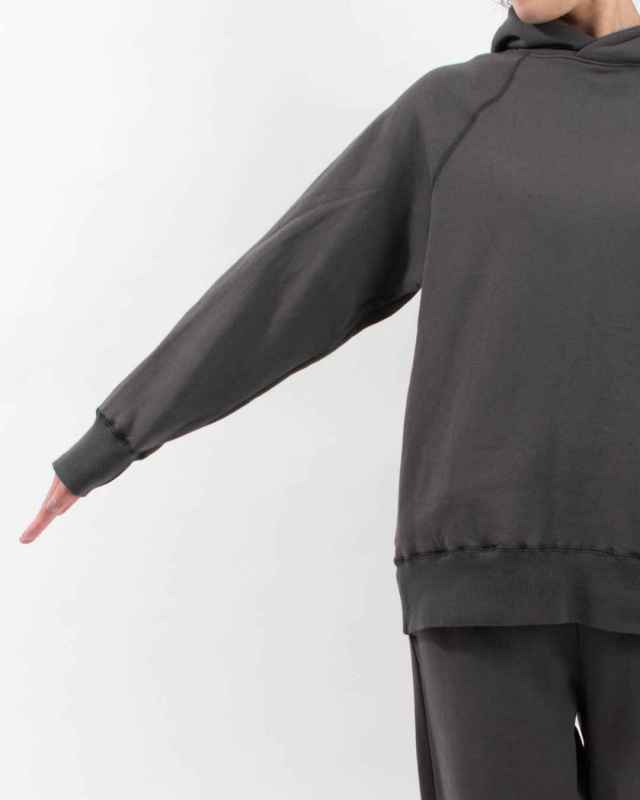 P90644　prit 30/10裏毛起毛ラグランスリーブフードプルオーバー