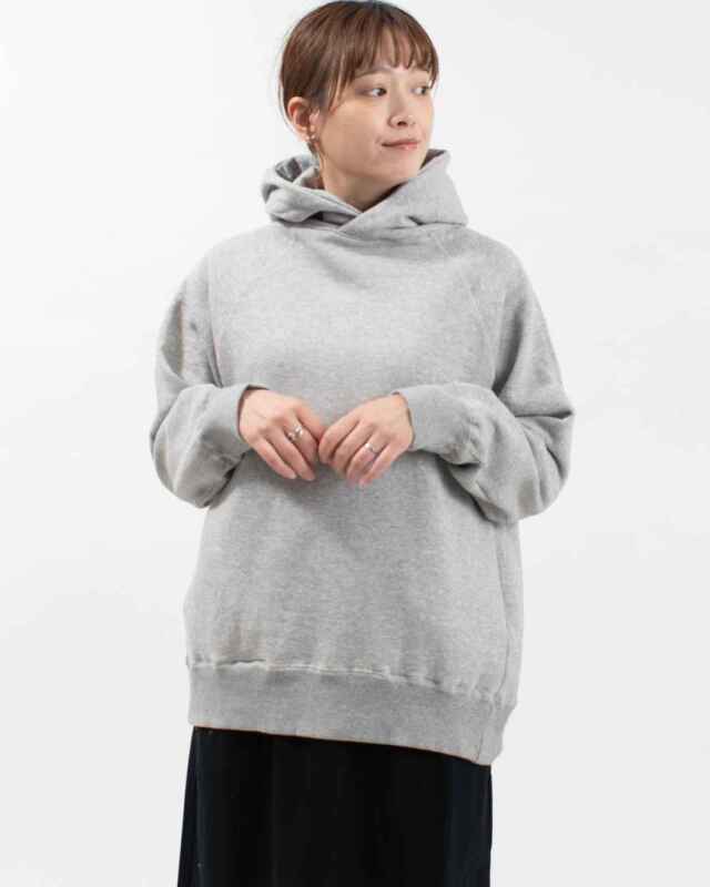 prit 30/10裏毛起毛ラグランスリーブフードプルオーバー