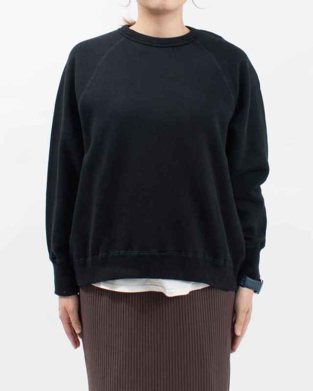 P90645 prit 30/10裏毛起毛ラグランスリーブプルオーバー