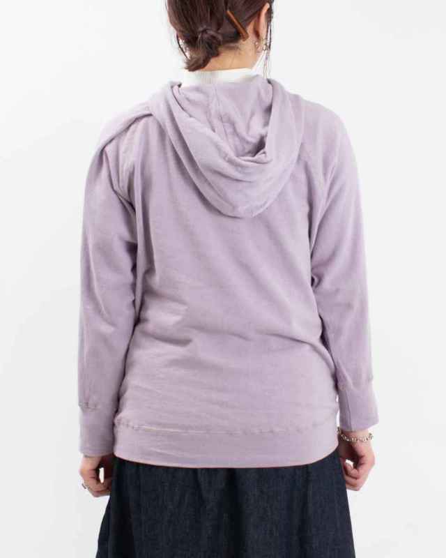 P91504  prit 40/1ガーゼ裏毛ラグランスリーブフードプルオーバー