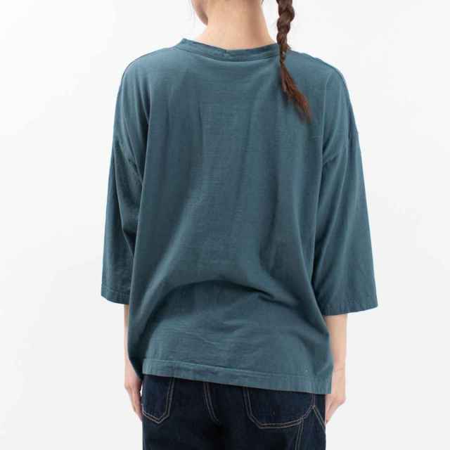 prit 30/1リサイクルムラ糸天竺7分袖ワイドTシャツ｜ナチュラル