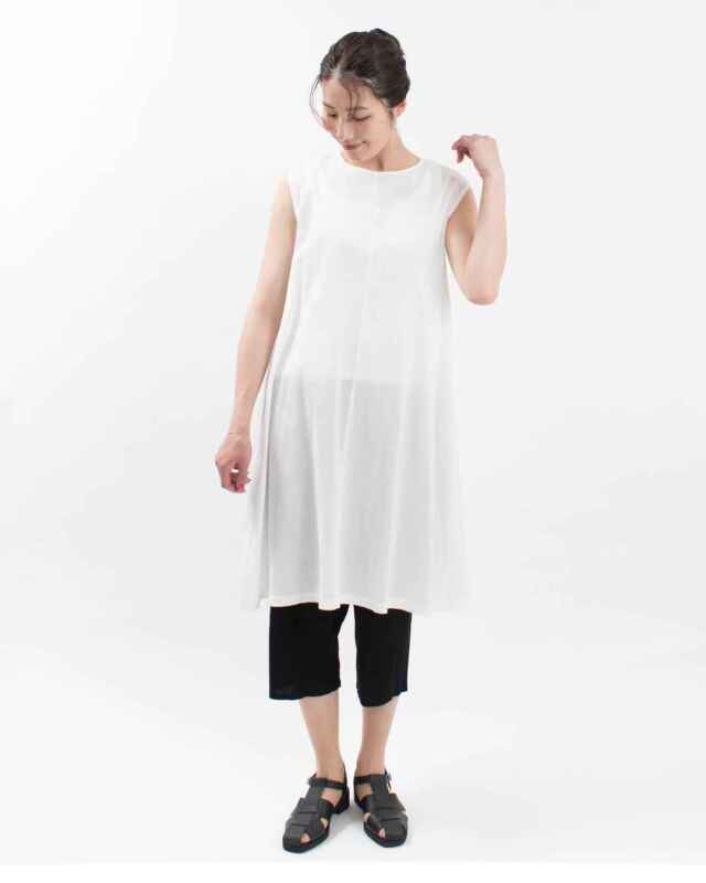 prit 40/1ビワコットンノースリーブワンピース P91436/P91578