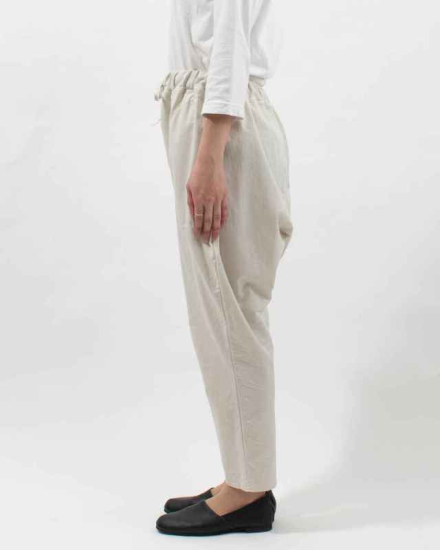 prit スウェットライクストレッチツイルサルエルパンツ｜ナチュラル