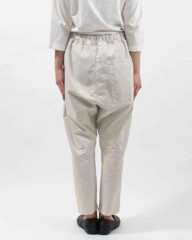 prit スウェットライクストレッチツイルサルエルパンツ｜ナチュラル