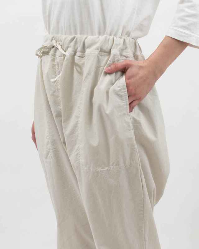 prit スウェットライクストレッチツイルサルエルパンツ｜ナチュラル