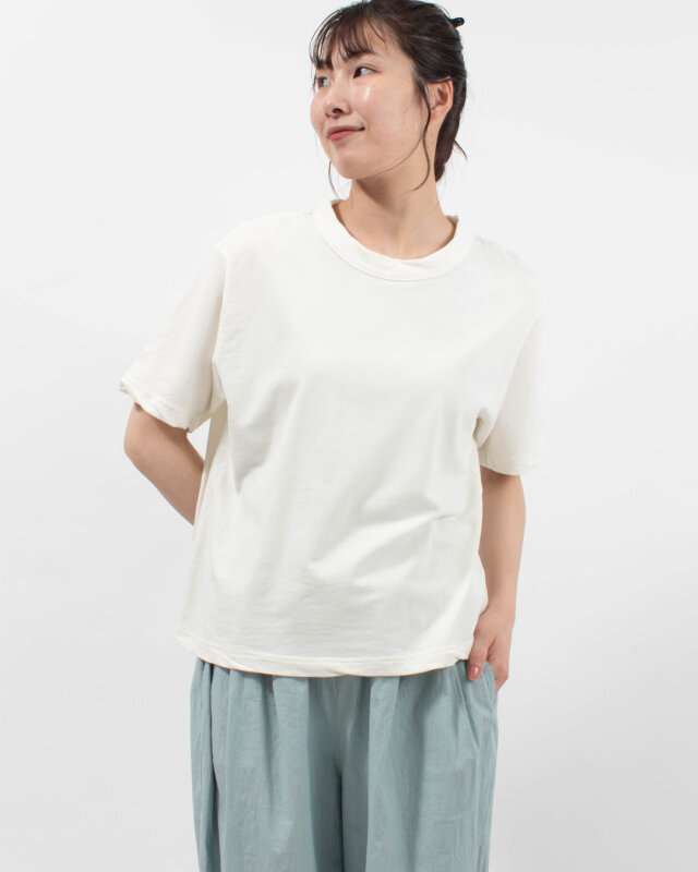 prit 30/1DEPENDインレイ クルーネックボックスTシャツ