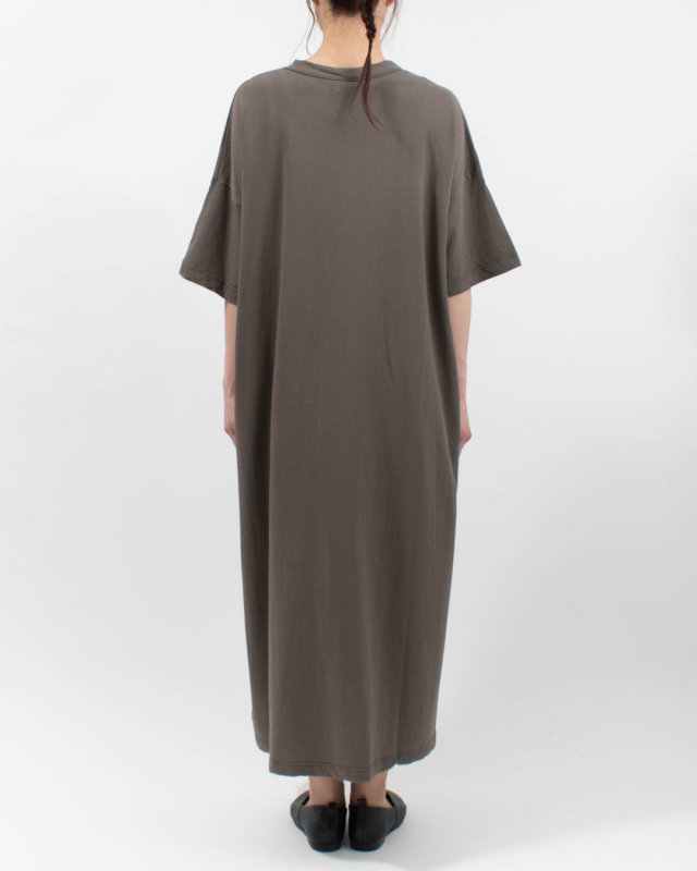 P92616  prit 30/1DEPENDインレイ 5分袖ワイドマキシワンピース