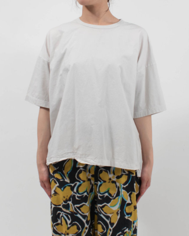 P92621  prit 30/1ハイゲージ天竺×80/1タイプライター 切替5分袖Tシャツ