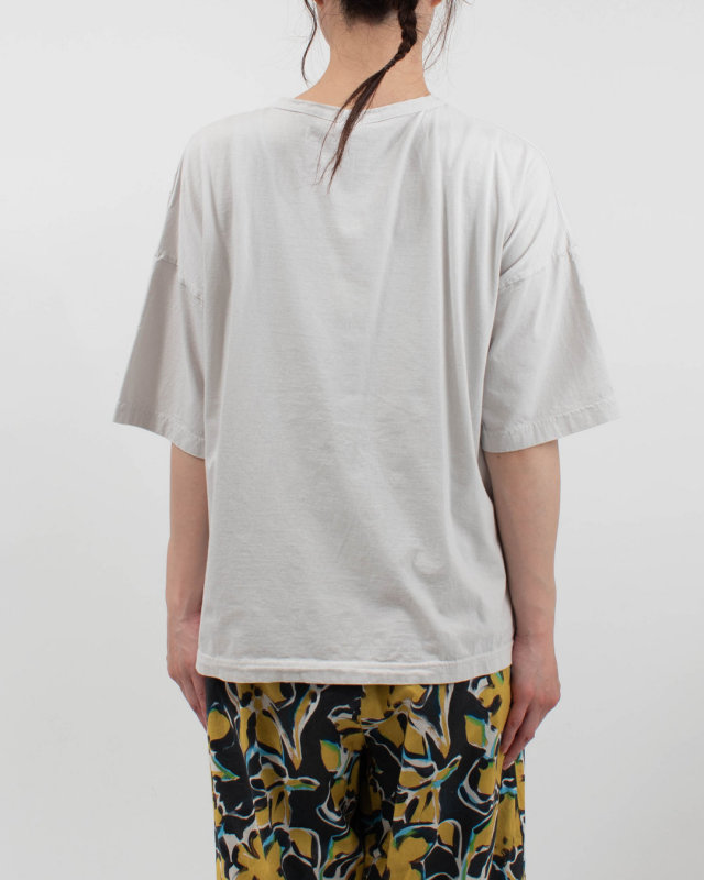 P92621  prit 30/1ハイゲージ天竺×80/1タイプライター 切替5分袖Tシャツ