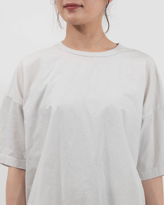 P92621  prit 30/1ハイゲージ天竺×80/1タイプライター 切替5分袖Tシャツ
