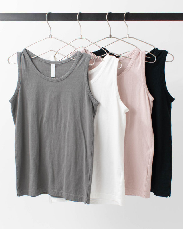 P92624  prit 30/1リサイクルムラ糸天竺 タンクトップ