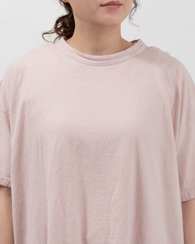 P92629  prit 30/1リサイクルムラ糸天竺 5分袖ワイドTシャツ