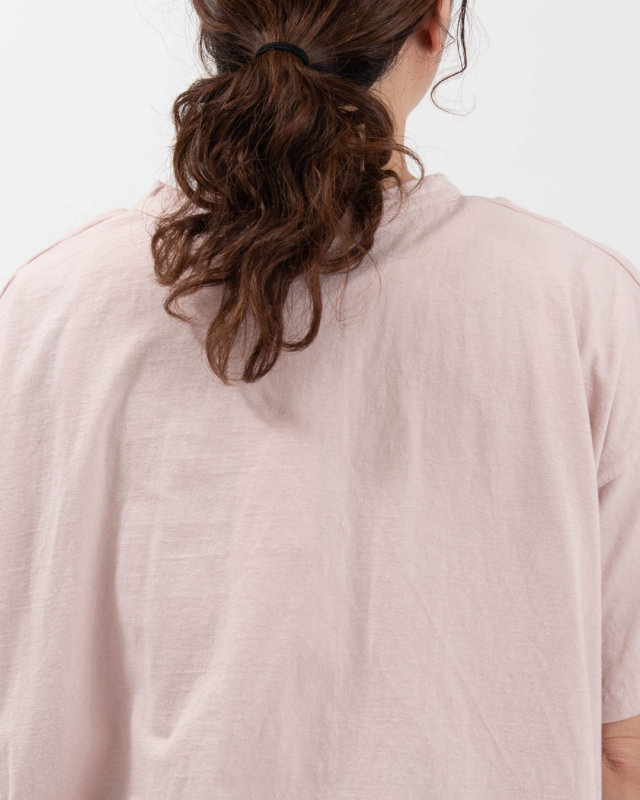 P92629  prit 30/1リサイクルムラ糸天竺 5分袖ワイドTシャツ