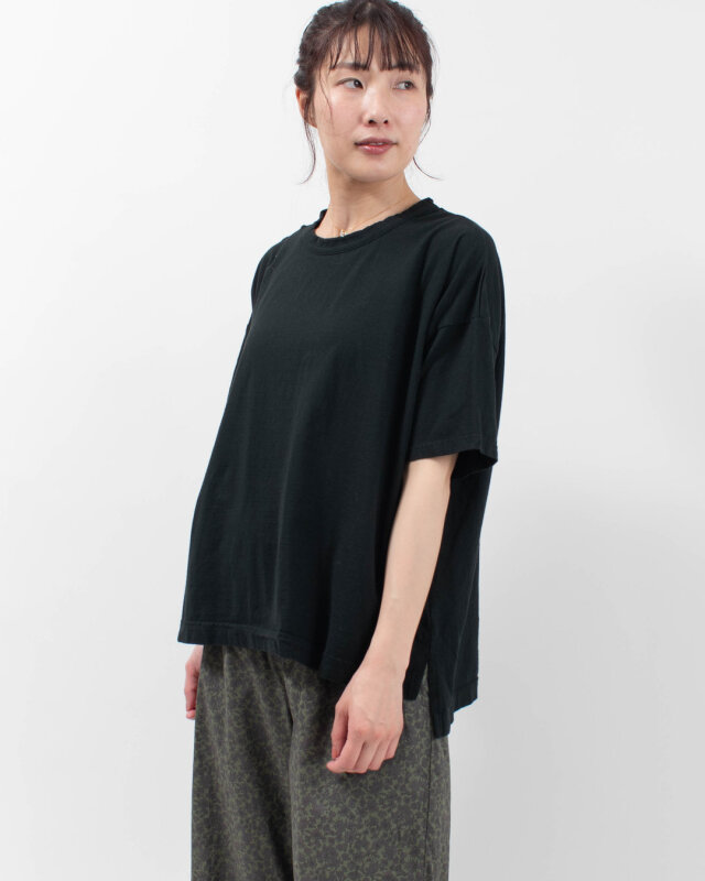 prit 30/1リサイクルムラ糸天竺 5分袖ワイドTシャツ