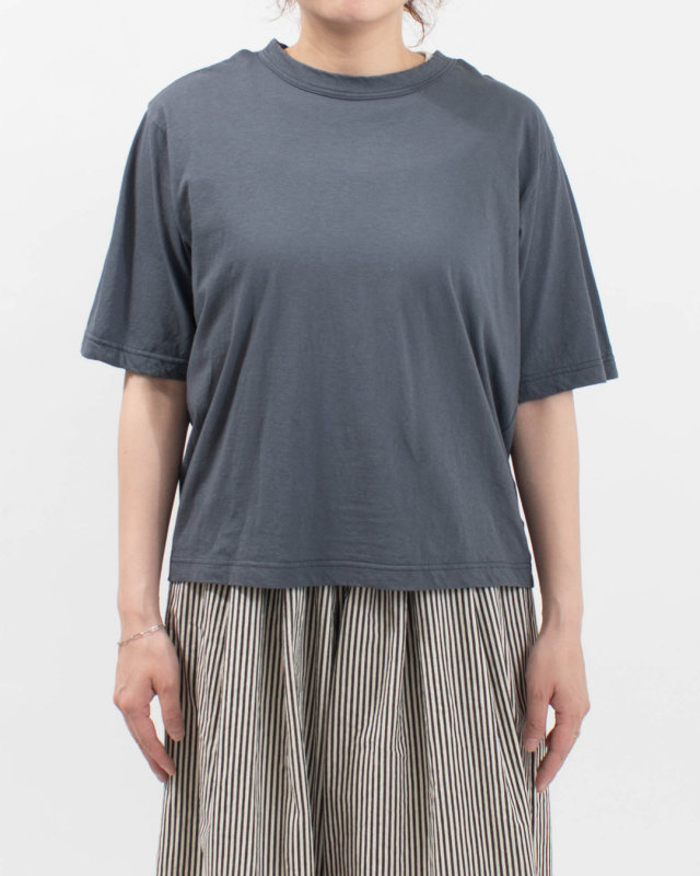 P92636  prit 40/1ムラ糸MVSハイゲージ天竺 クルーネックボックスＴシャツ