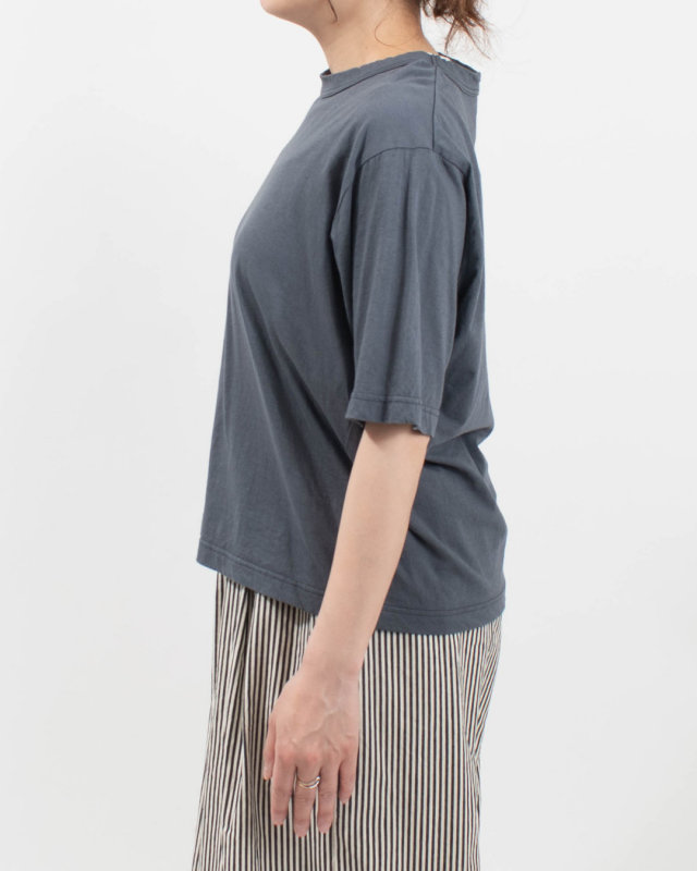 P92636  prit 40/1ムラ糸MVSハイゲージ天竺 クルーネックボックスＴシャツ