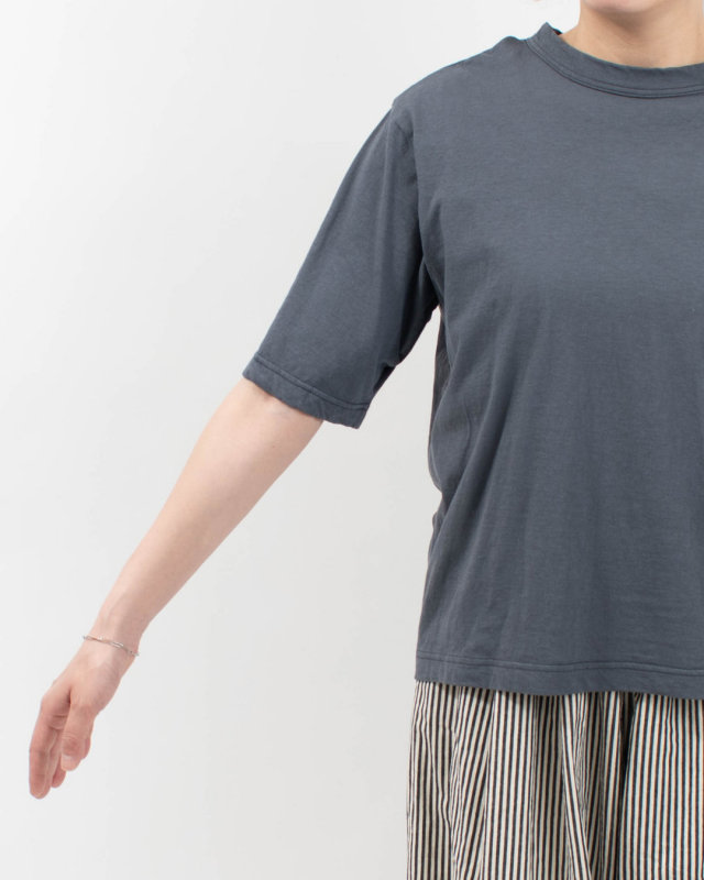 P92636  prit 40/1ムラ糸MVSハイゲージ天竺 クルーネックボックスＴシャツ
