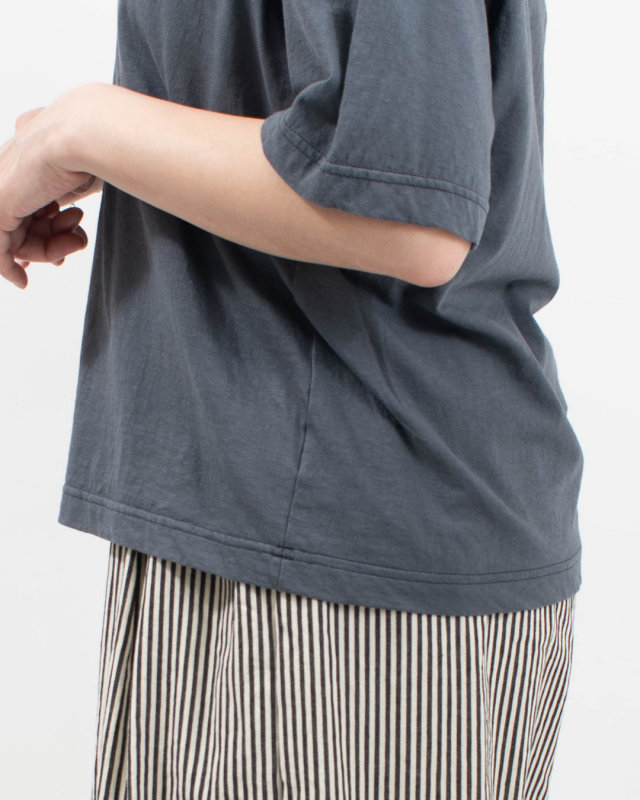P92636  prit 40/1ムラ糸MVSハイゲージ天竺 クルーネックボックスＴシャツ