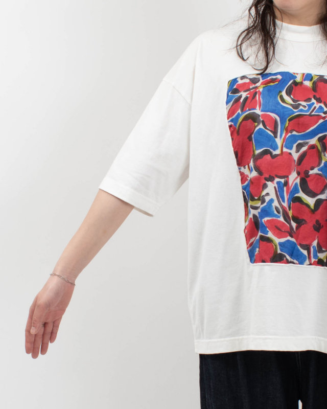 P92642  prit 5分袖フレームＴシャツ