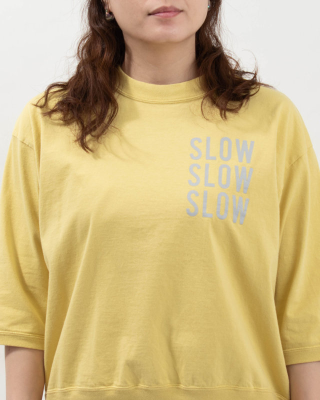 PPS-28266  PACIFIC PARK STORE 17/-BD天竺 七分袖プリントプルオーバー[SLOW SLOW SLOW]