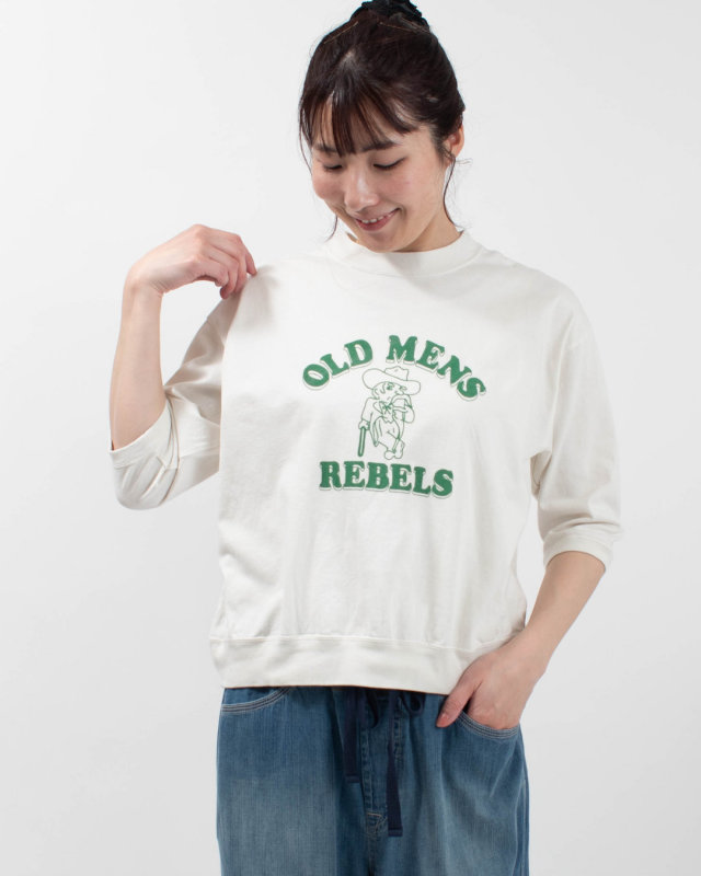 PPS-28267  PACIFIC PARK STORE 17/-BD天竺 七分袖プリントプルオーバー[OLD MENS REBELS]