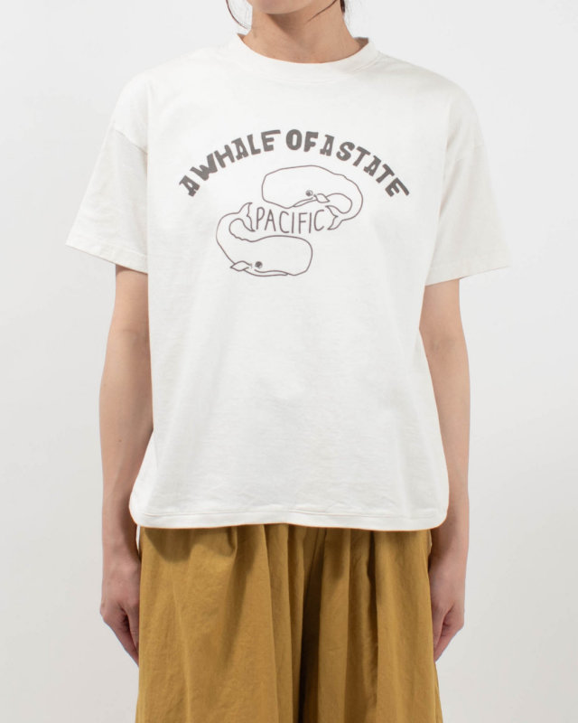 PPS-28271  PACIFIC PARK STORE 17/-BD天竺 ヘムラウンド半袖プリントTee［A WHALE OF A STATE PACIFIC］