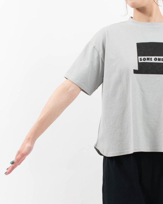 PPS-28274 PACIFIC PARK STORE 17/-BD天竺 五分袖ヘムラウンドプリントTee［SOME ONE］