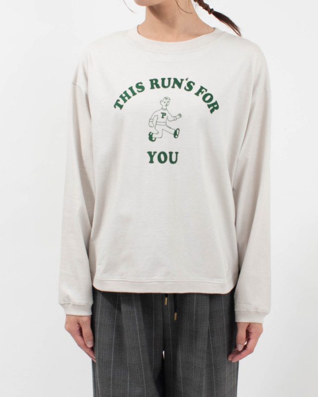 PPS-30202-1 PACIFIC PARK STORE 17/-BD天竺 ヘムラウンドプリントTee[THIS RUN’ S FOR YOU]