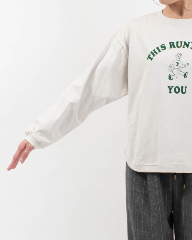 PPS-30202-1 PACIFIC PARK STORE 17/-BD天竺 ヘムラウンドプリントTee[THIS RUN’ S FOR YOU]