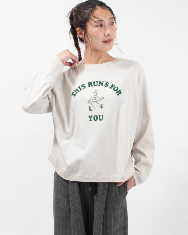 PPS-30202-1 PACIFIC PARK STORE 17/-BD天竺 ヘムラウンドプリントTee[THIS RUN’ S FOR YOU]