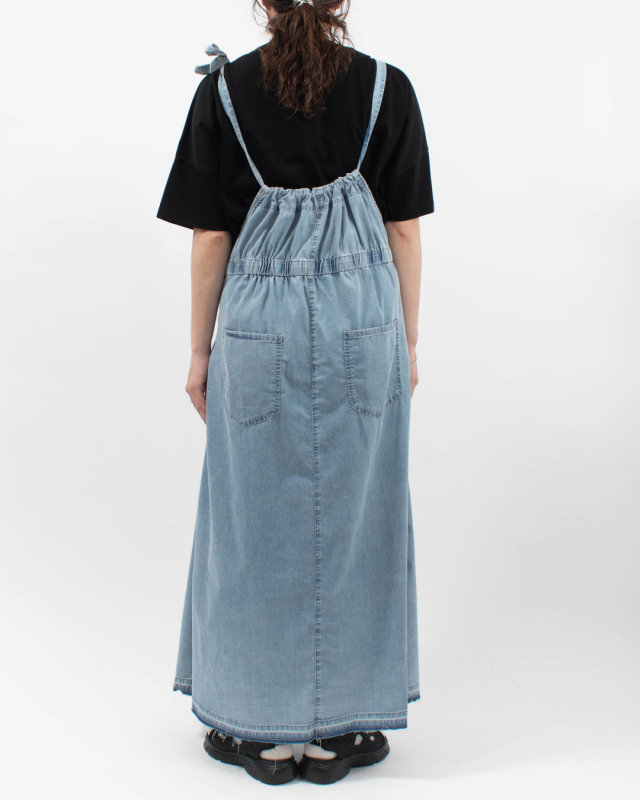 PST226012  mililopiulu 接触冷感ギャザーデニムワンピース