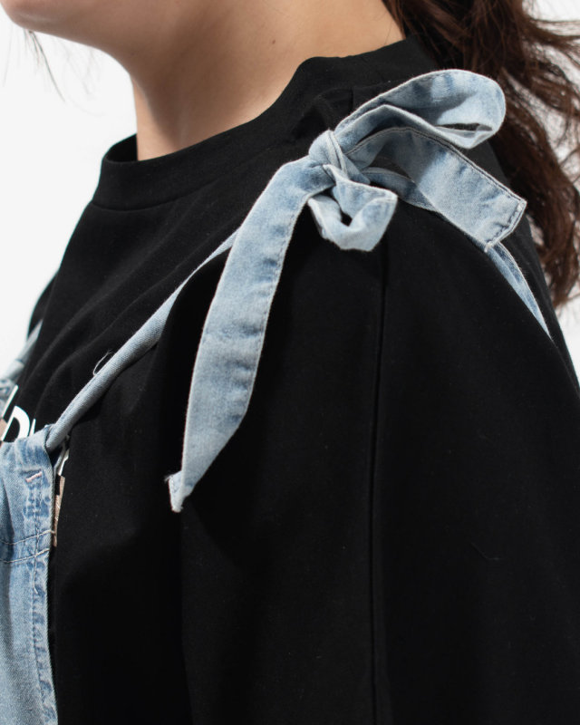 PST226012  mililopiulu 接触冷感ギャザーデニムワンピース